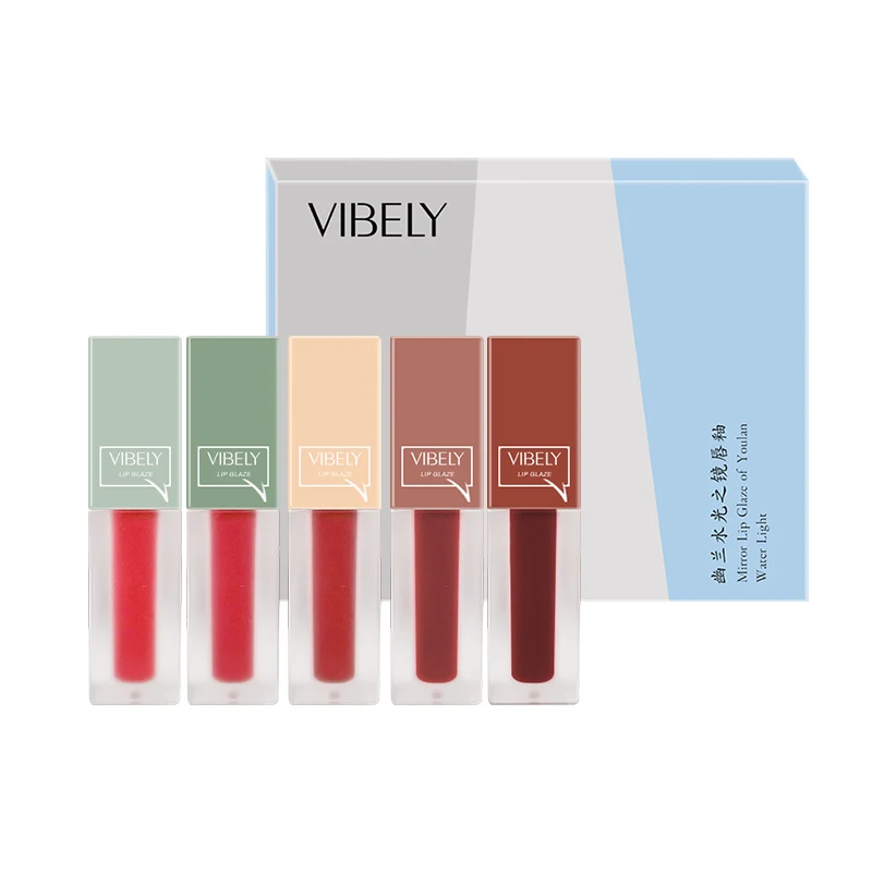 5 цветов бархатная тумана губная глазурь стойкий увлажняющий макияж матовый