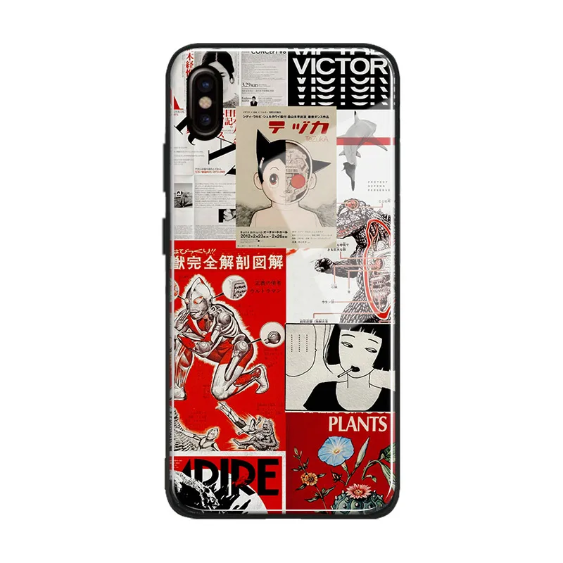 Японский постер манга художественный коллаж стеклянный Мягкий силиконовый