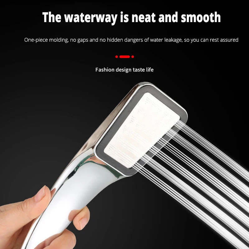 Square Shower Head 300 Holes Water Saving Nozzle With Abs Chrome High Pressure Bathroom Accessories Sprayer | Обустройство дома