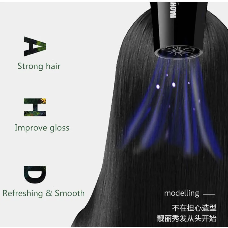 

Household Hair Dryer Strong Power Blow Dryer Thermostatic 220V Anion & Blue Light Hair Dryer Free Gifts secador de cabelo