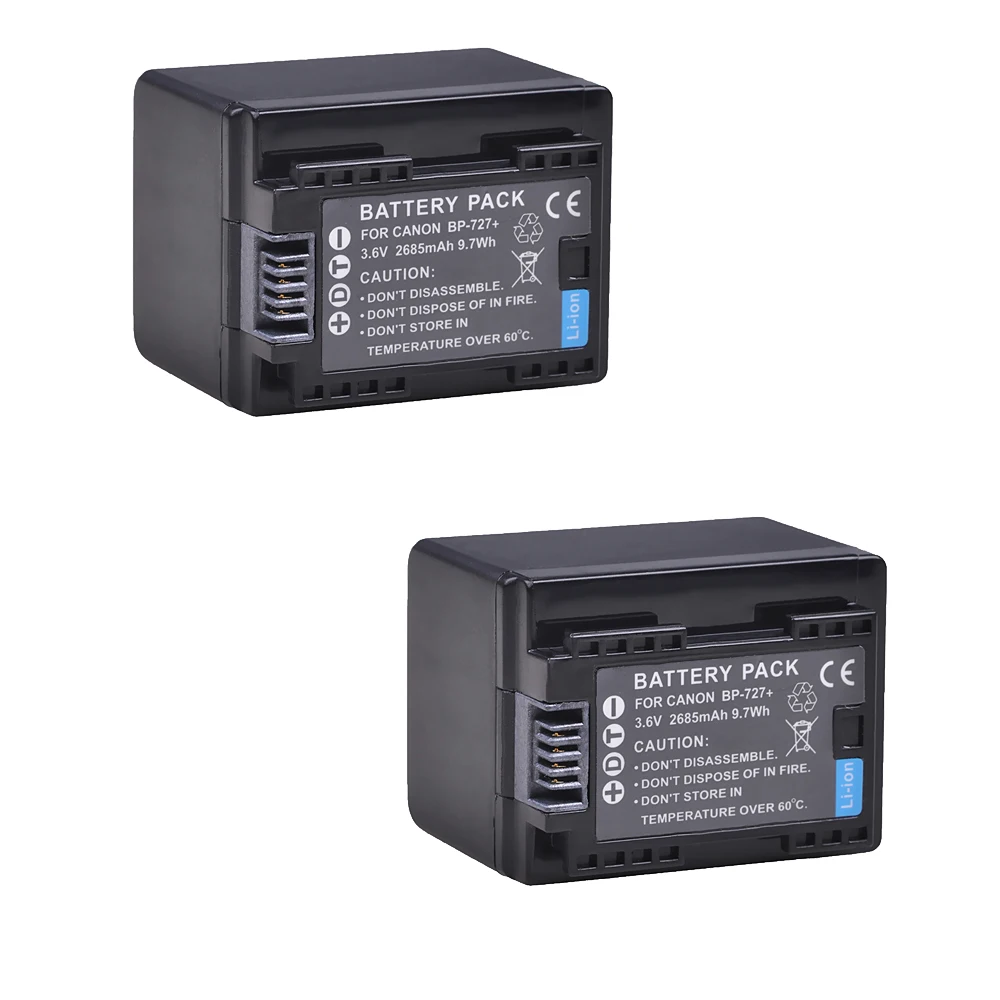 BP-727 BP727 BP 727 Batteries for Canon Vixia HF R70, HF R72, HF R700 HFM50, HFM52, HFM500, HFR30, HFR32, HFR300, HFR40