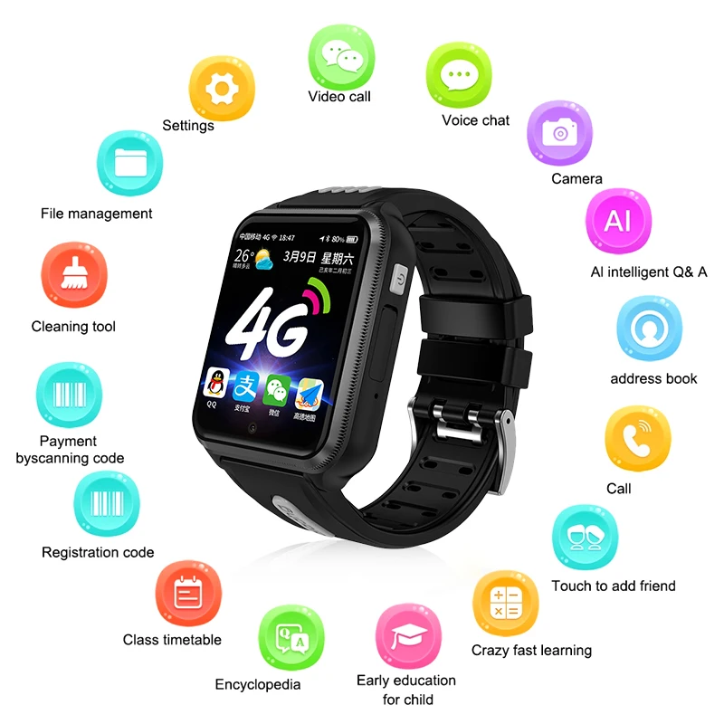 Смарт часы H1 4G GPS Wi Fi IP67 1080 мАч|Смарт-часы| |
