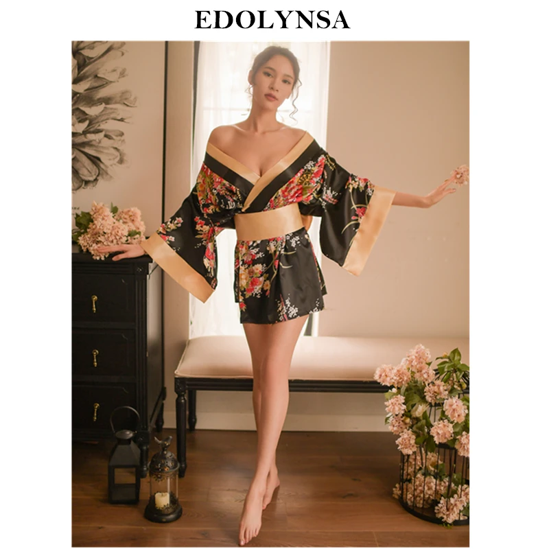 Пижама в японском стиле японское кимоно Сексуальный Атласный - Цена: 1751.81