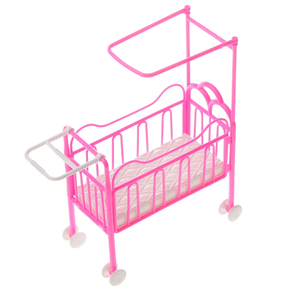 Прекрасная Миниатюрная пластиковая детская кроватка мебель для детской комнаты