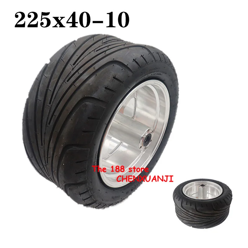 

225/40-10 225x40-10 Tubeless Tire with Hub Vacuum Tyres for Citycoco Scooter Harley Chinese Electric Scooter Accessories