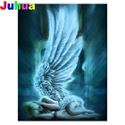Алмазная 5D картина ангельские крылья, вышивка крестиком, украшение для дома, полная выкладка, мозаика из страз, сказочное дьявольское искусство