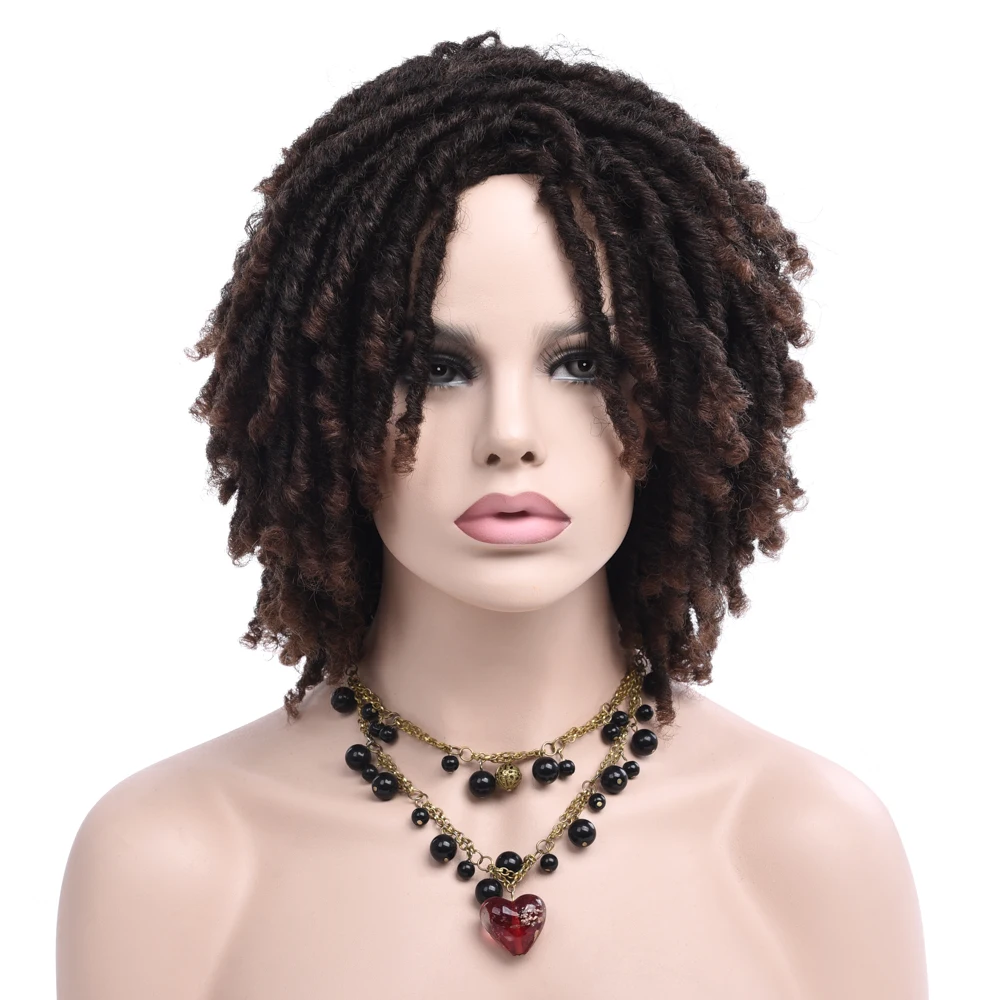 

DinDong 8 inch Dreadlock Hair Wigs Medium Part Synthetic Crochet Braided Wigs Crochet Soul Locs Braids Wigs
