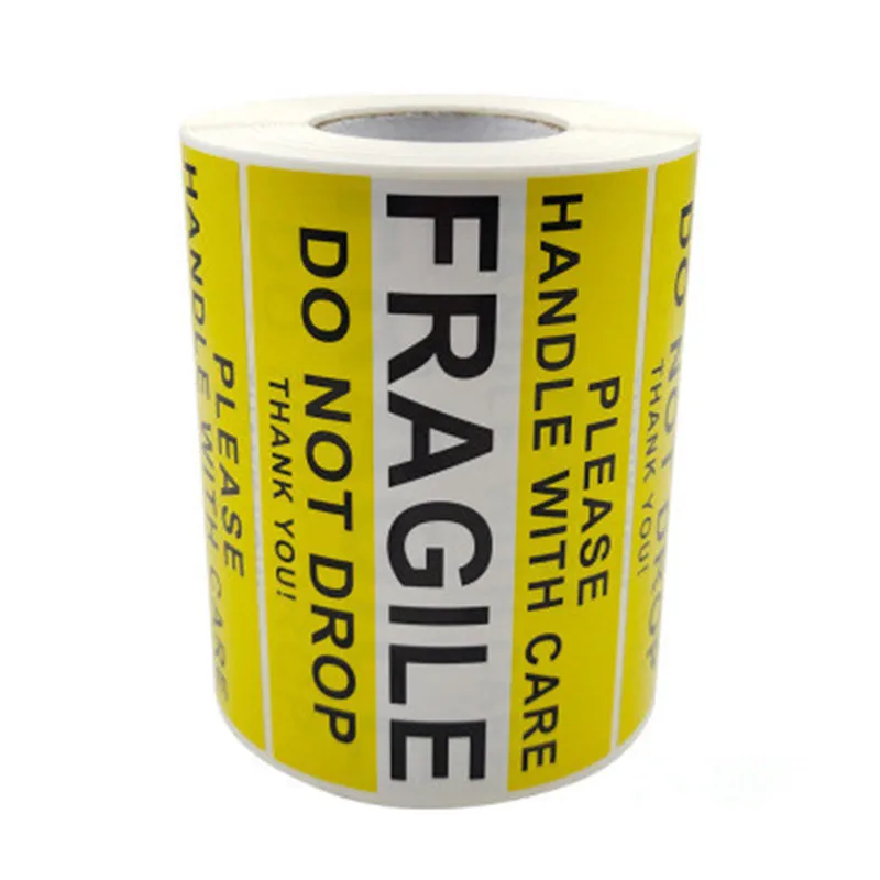 

100 PCS 2.5inch * 4inch Fragile Stickers Please Handle with Care DO NOT DROP Thank You Warning Labels for Goods Box Decoration