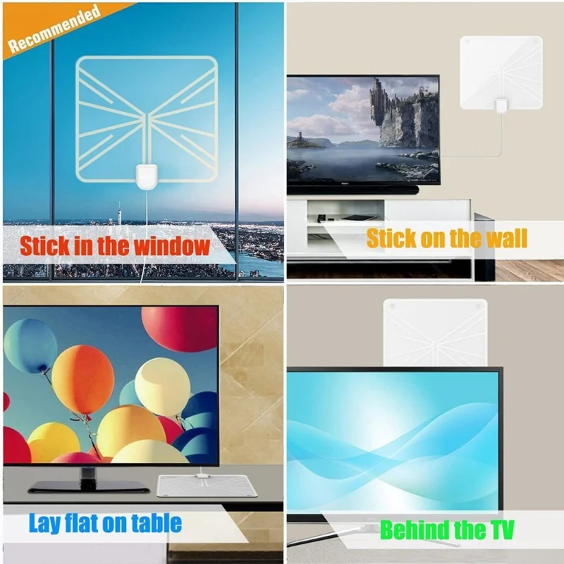

Digital TV Antenna 980 Miles Signal Booster Amplifier HDTV Indoor USB Thin 13ft TV Antenna