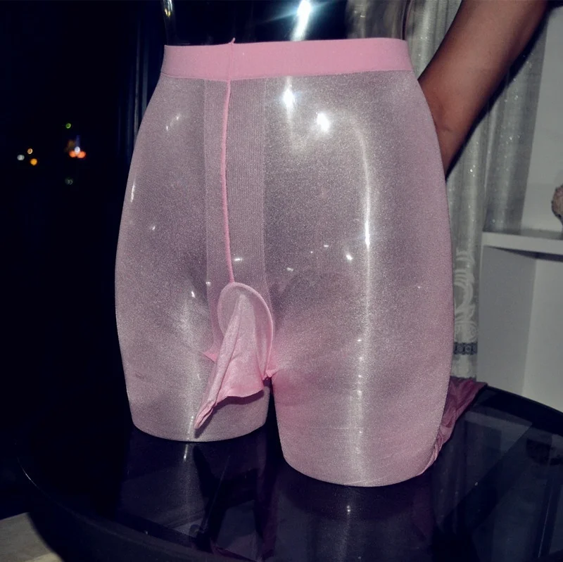 Высокая талия сексуальные мужские масляные глянцевые ультра тонкие 1D колготки