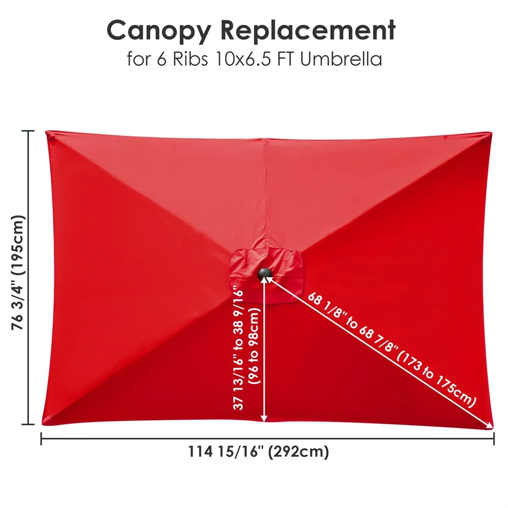 YeStarry 10x6 5 футов зонт для внутреннего дворика сменный навес Настольный открытый