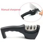 3-ступенчатая точилка для кухонных ножей, профессиональный точильный камень для шлифовки ножей из вольфрама, алмаза, керамики, инструмент для заточки