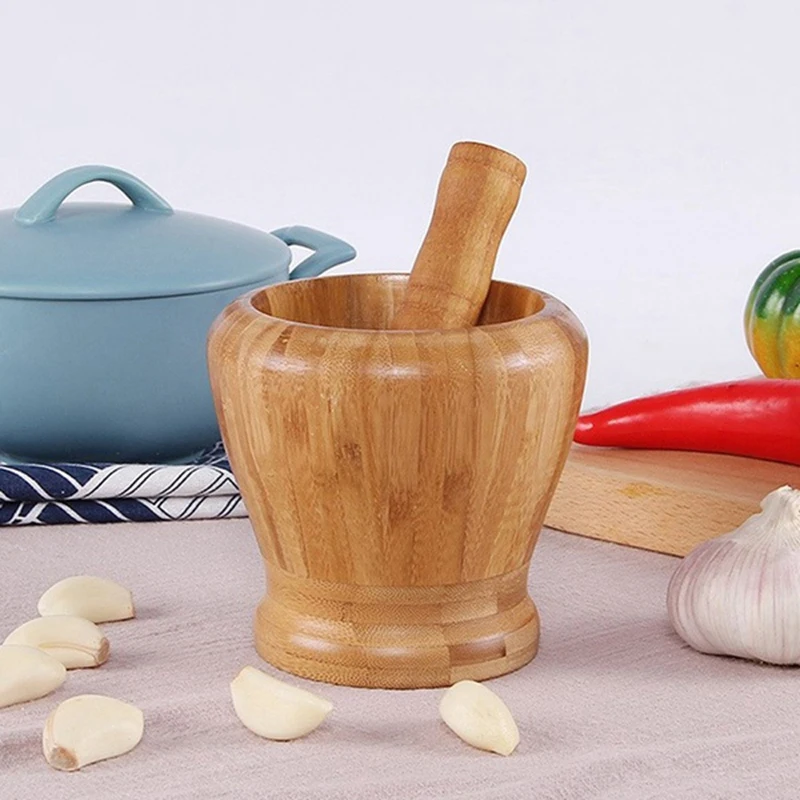 Бамбуковая банка для чеснока 2 шт. домашней кухни наполнения еды креативная