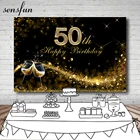 Sensfun черный блестящий золотой блестящий праздничный фон для фотостудии Cardinal number + noun Виниловый фон для фотостудии Cardinal number + noun