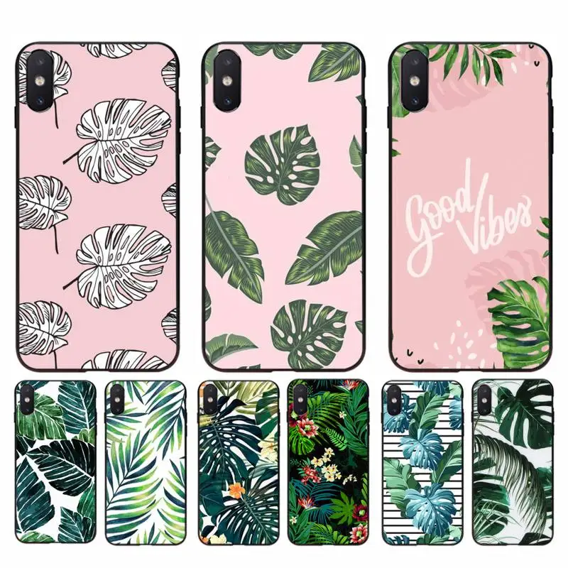 Чехол для телефона YNDFCNB с листьями пальмы растениями цветами iphone 11 Pro Max X XS MAX 6 6s 7 8
