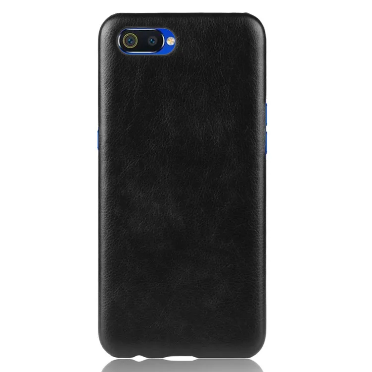 Black Чехол для Realme C2 с рисунком личи из искусственной кожи и ПК чехол-книжка для OPPO Realme C2 C 2 RealmeC2 RMX1941 чехол для телефона - Цвет: Black