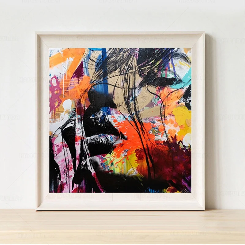 Nielly Francoise портрет масляная живопись абстрактное лицо холст плакаты и принты