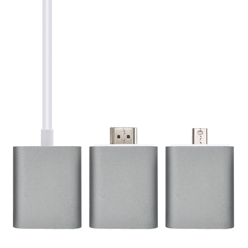 

HUB C To 6 In 1 Mini DP Silver USB Type C High Speed Adapter Multifunction Converter