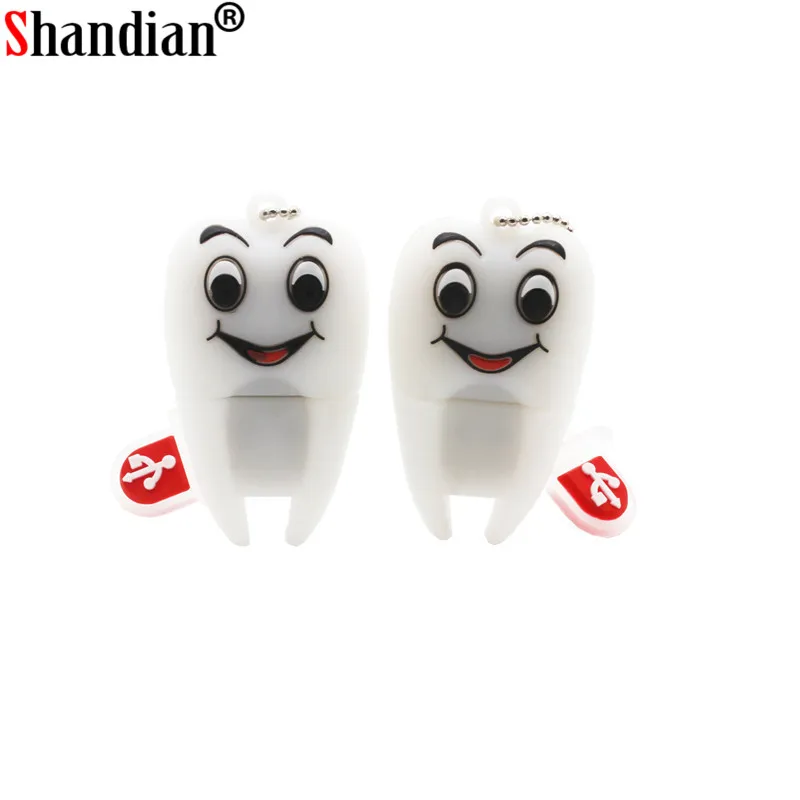 

SHANDIAN Cartoon Pen Drive Gift Teeth Cute Usb Flash Drive, Tooth Flash Memory Stick 8GB/16GB/32GB/64GB Pendrive Dentist U Disk
