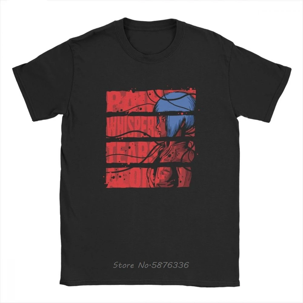 Фото Мужская футболка с рисунком призрака в Ракушке для отдыха круглым вырезом и