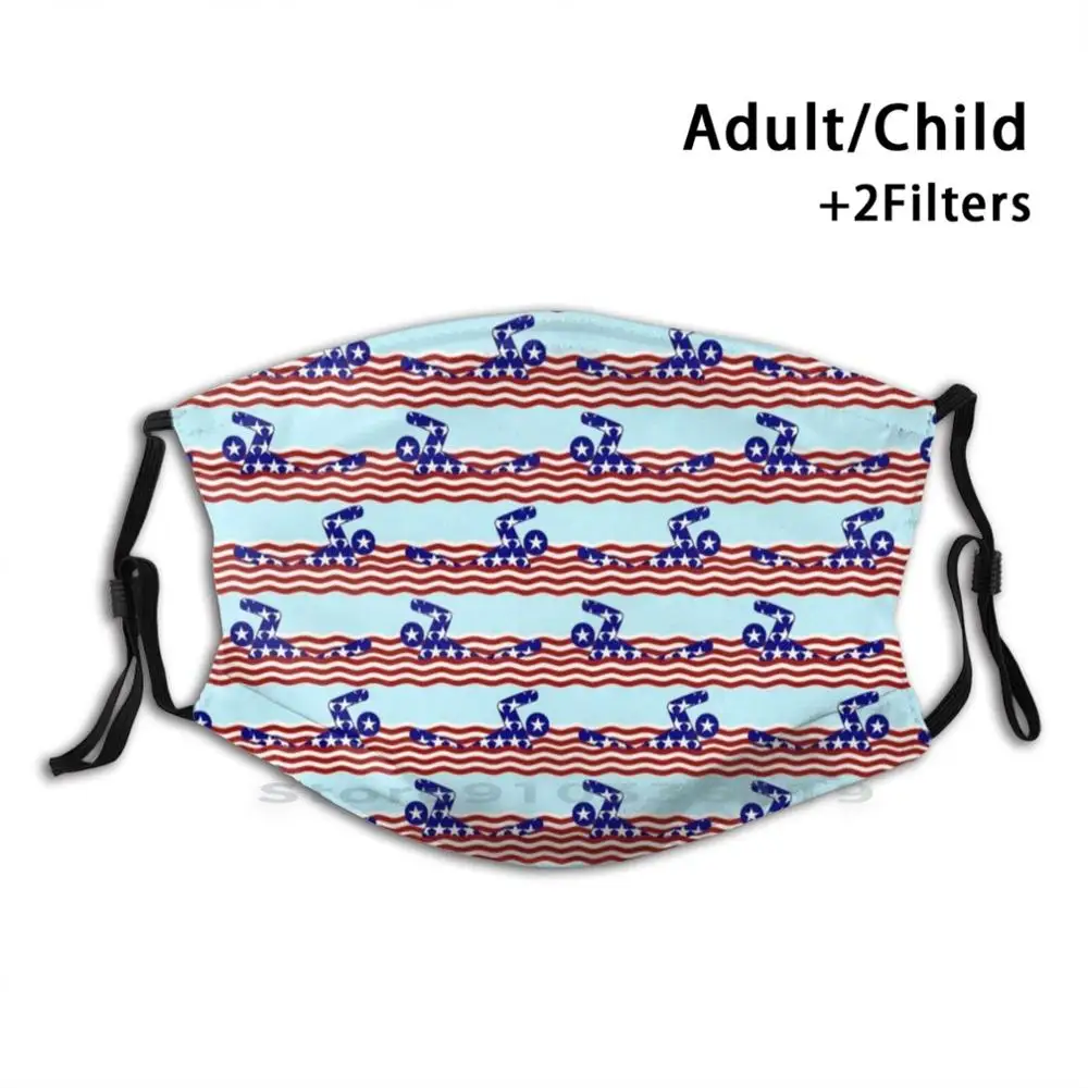 

Маска с фильтром Pm2.5 для детей, многоразовая патриотическая, американский флаг, патриотическая, американский флаг, США, с принтом для плаван...