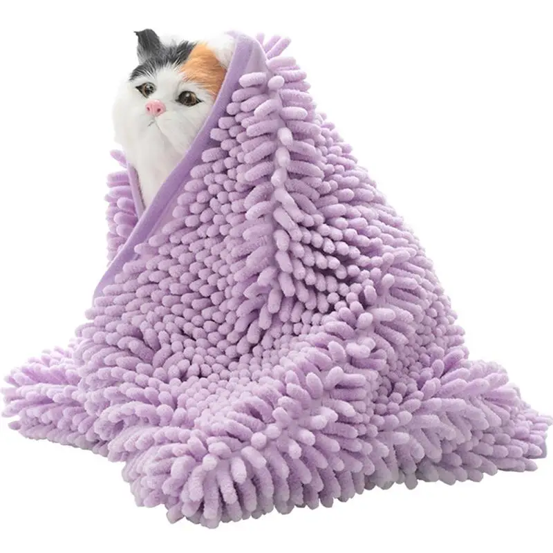 

Quick Dry Ultra Absorbent Pet Bath Towels With Hand Pockets Washable Clean Dog Towel It's very thick and absorbent comfortable