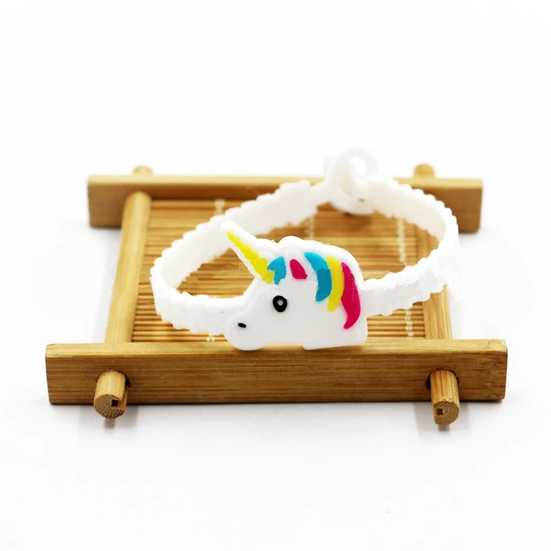 unicorn 6 10pcs 10 шт. мультяшный детский подарок на день рождения маленький игрушечный браслет Русалка Единорог ПВХ браслет кольцо детский подарок для душа Вечерние - Цвет: unicorn 6 10pcs