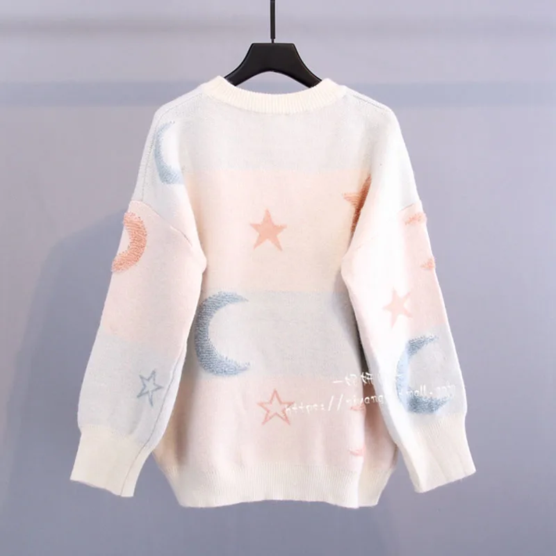 

Plus Size Knitted Women Pullover Loose Long Sleeve Female O-neck Pull Jumpers Tops Oversized Ladies Pullovers Sweaters Femme