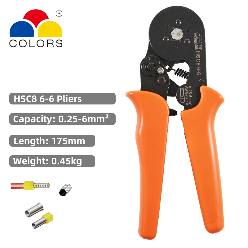 Обжимные клещи саморегулирующиеся Щипцы с набором обжимных клемм для кабеля