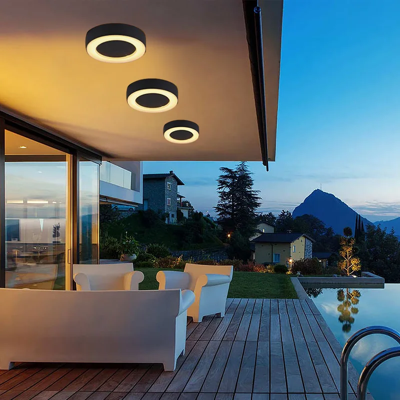 

Outdoor Ceiling Light Balcony Lamp Siling LED Corridor Bathroom Lighting Waterproof Modern Garden Decoration