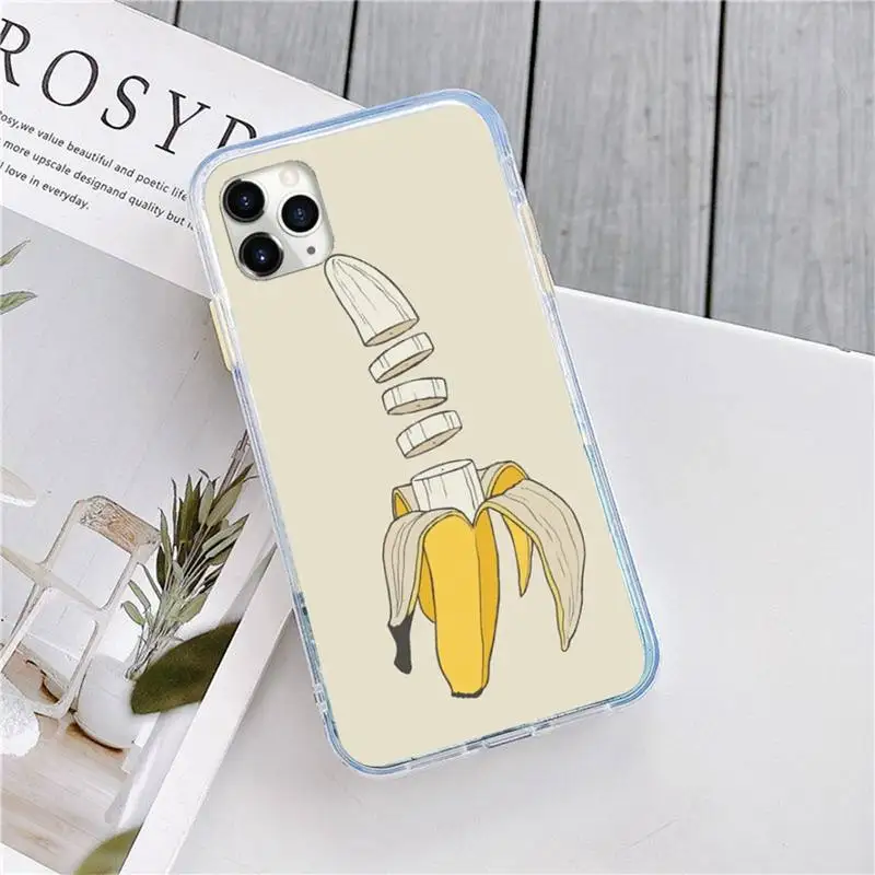 

Banana Lemon Fruit cartoon Phone Case for iPhone 11 12 pro XS MAX 8 7 6 6S Plus X 5S SE 2020 XR mini luxury design coque