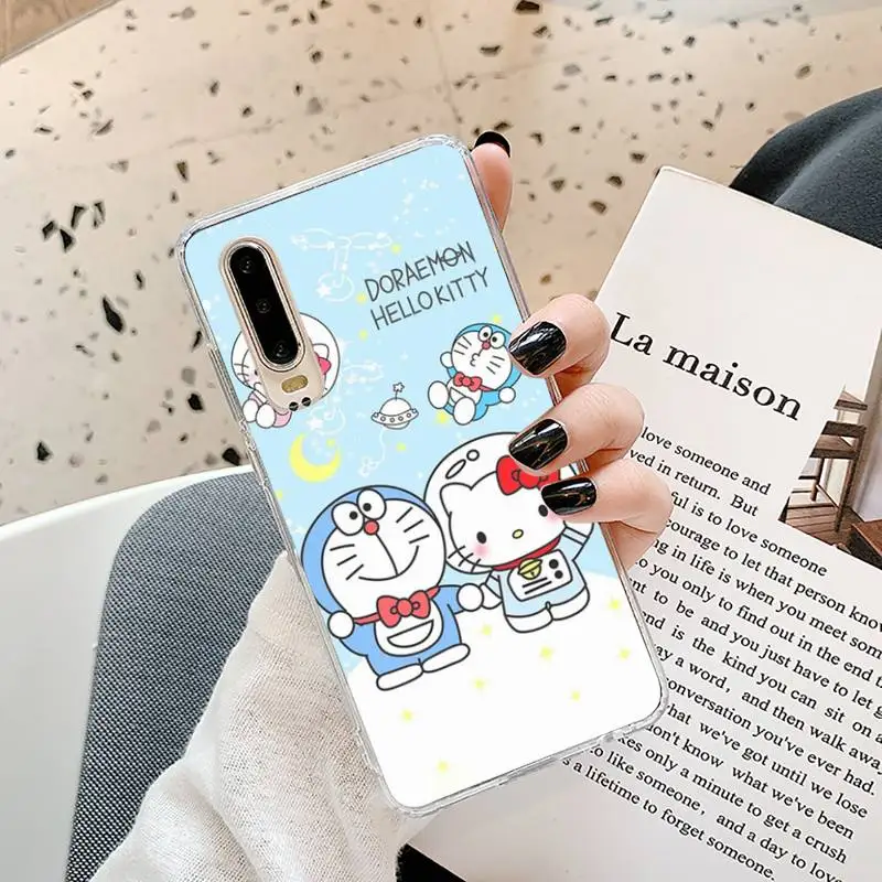 

Cute Cartoon Doraemon Phone Case Transparent for Samsung A71 S9 10 20 HUAWEI p30 40 honor 10i 8x xiaomi note 8 Pro 10t 11