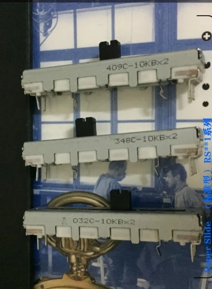 [BELLA] импортный японский Альп 4 5 см 45 мм скользящий потенциометр 10KBX2 B10K двойная