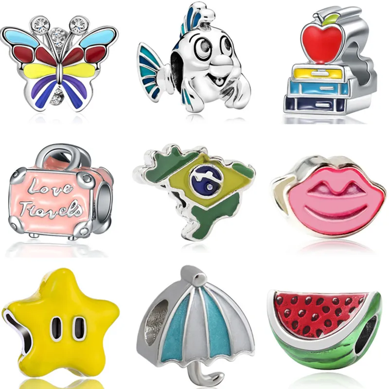 Maxi Cat Радуга карта звезды камбала Эмаль Бусины Подходят оригинальный бренд