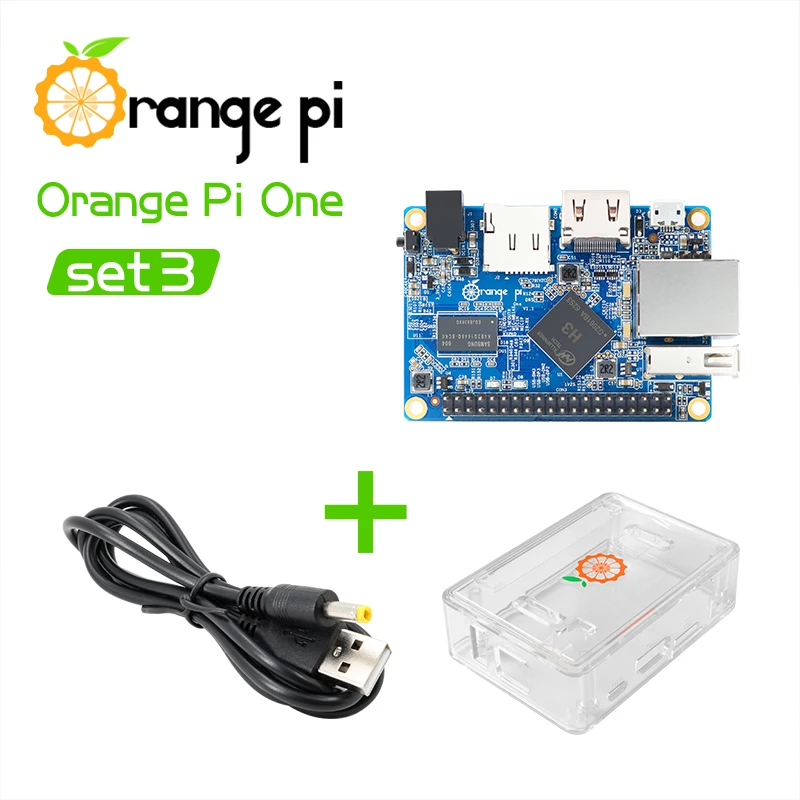 Orange Pi One + прозрачный чехол из АБС-пластика кабель питания Поддержка Android Ubuntu набор