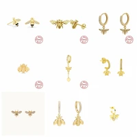 viny silver 925 jewelry earrings for women abeja simple stud earrings goldsilver jewelry 2021 trend aretes de mujer gift %d1%81%d0%b5%d1%80%d1%8c%d0%b3%d0%b8