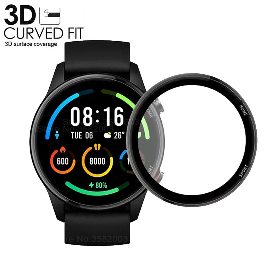 

Мягкая защитная 3d-пленка с полным краем для смарт-часов Xiaomi Mi, цветная спортивная версия, защита экрана смарт-часов