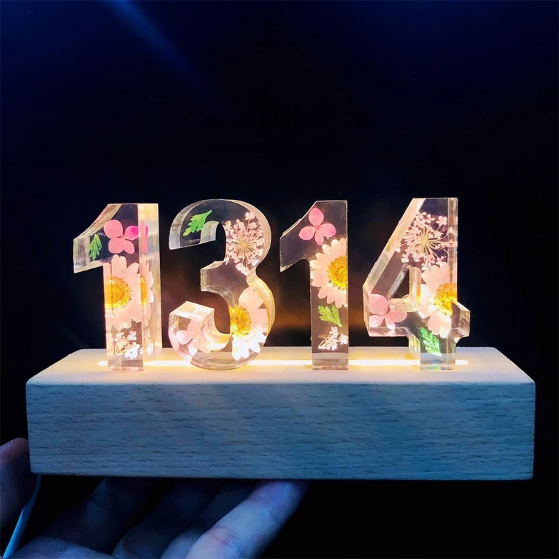 

Arabic Numerals Epoxy Resin Mold Digital Number Pendant DIY Craft Silicone Mould X7YA