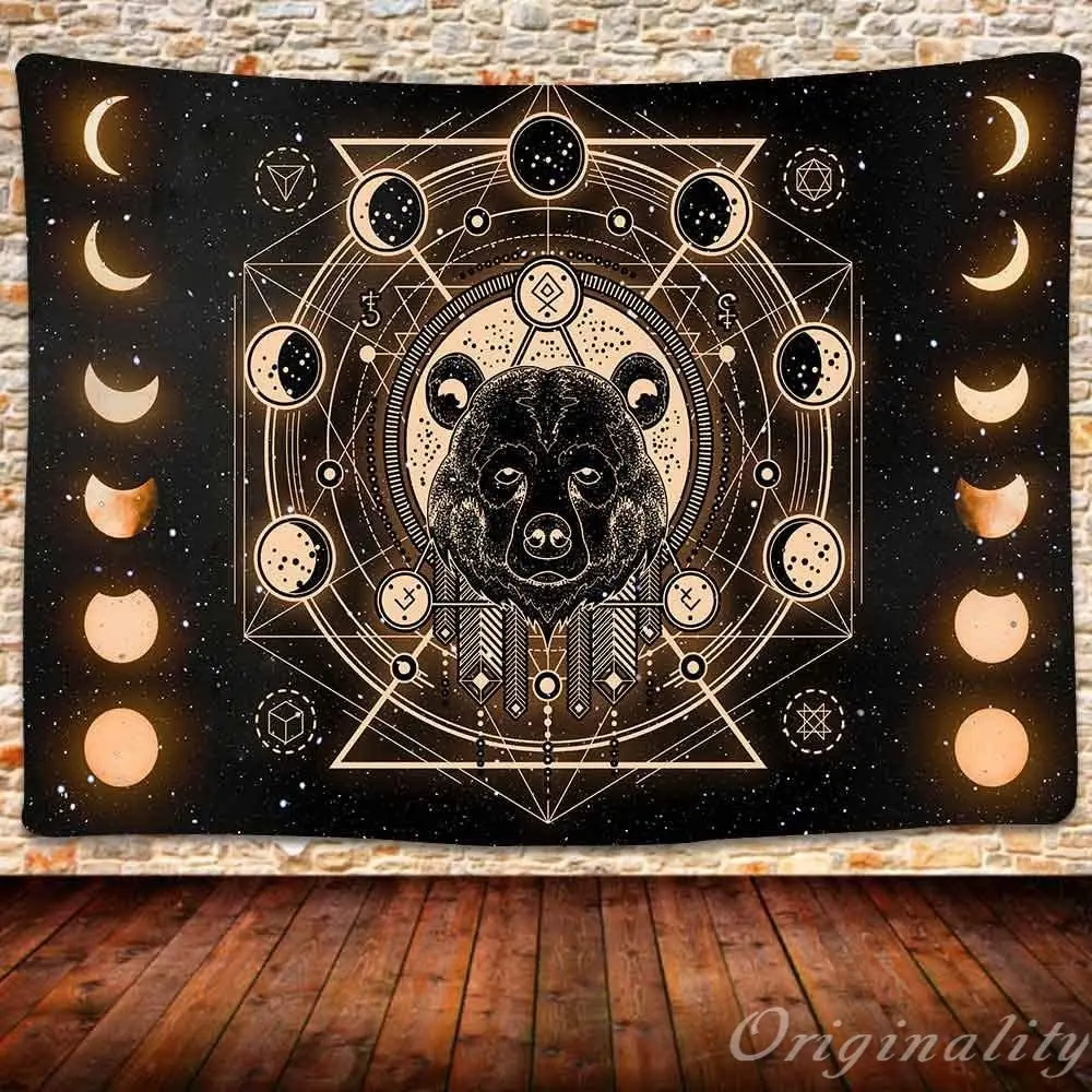 

Moon Lunar Eclipse Tapestry Ursa Major Night Sky Wall Hanging Living Room Bedroom Decor