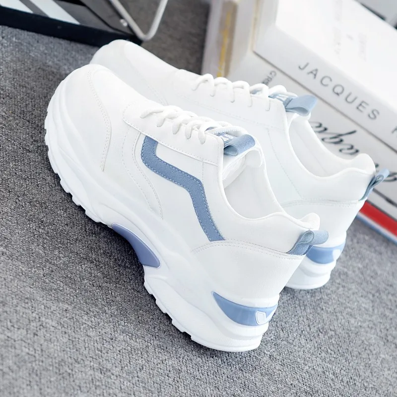 

Women Vulcanize Shoes Casual Fashion 2021 New Woman Comfortable Breathable White Flats Female Platform Sneakers Chaussure Femmea