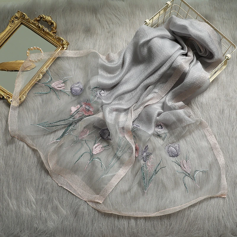 Модный Роскошный бренд женский шелковый шарф шаль дизайнерский шифоновый платок