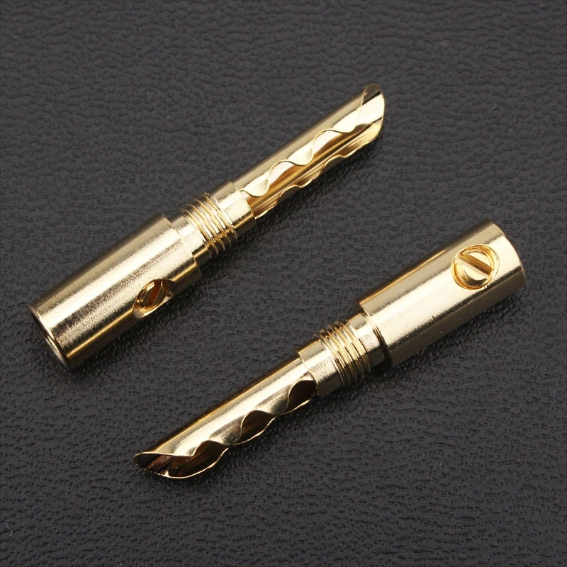 

12pcs Banana Plug Gold Plated BFA 5mm Male Speaker Cables Connector Adapter