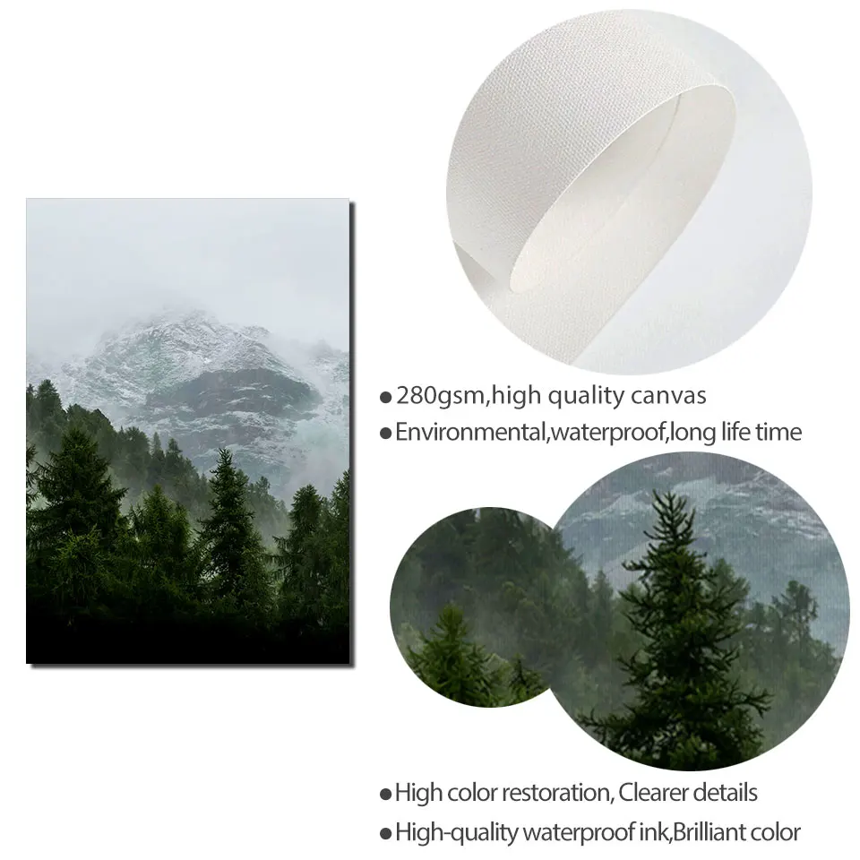 Фотографии леса скандинавский плакат пейзаж холст картина горный настенное