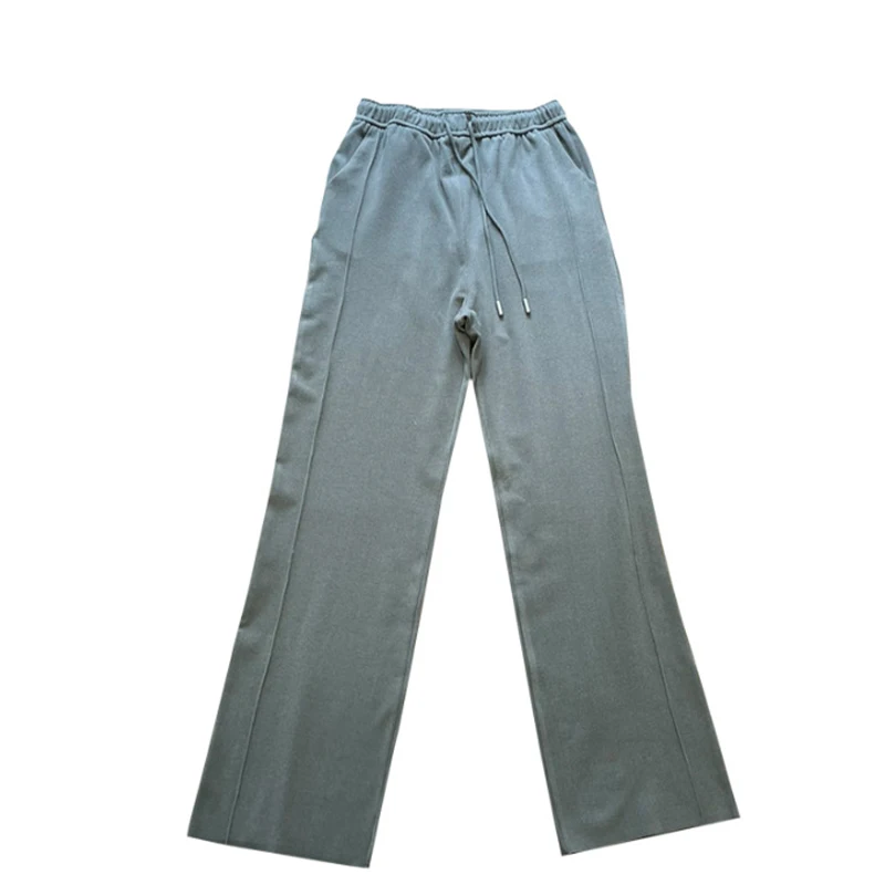 

Women Casual Elegant Multicolor Trousers Fashion Solid Loose Harajuku High Waist Straight Pants Female New 2021 Summer