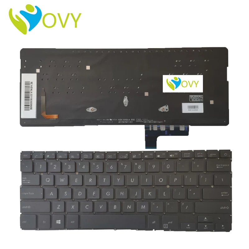 Клавиатура для ноутбука OVY US с подсветкой Asus ZenBook 13 UX331 UX331U UX331UN UX331FN UX331UAL черный