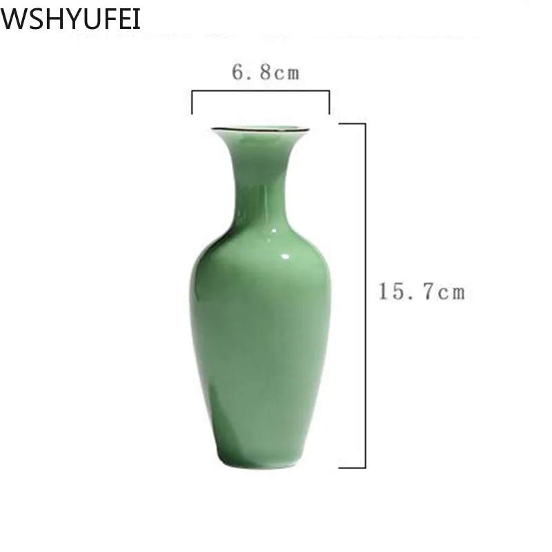 New style Celadon vase Flower arrangement hydroponic plant Office desktop fashion decoration Photo studio Decoration WSHYUFEI | Дом и сад