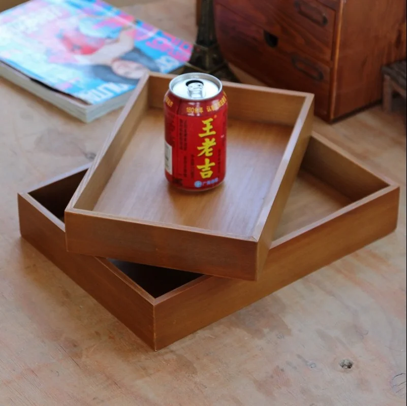 Ящик для хранения из массива дерева кофейный столик гостиной ключей дома и офиса