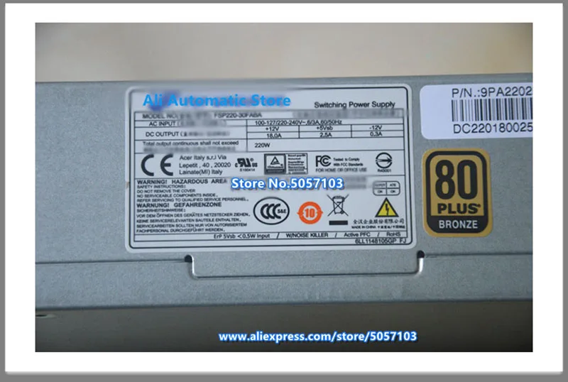 B630 X4630G X6630G 12-контактный + 4-контактный Питание FSP220-30FABA PS-3221-9AB PE-3221-2 D14-220P2B D15-220N1A 220W |