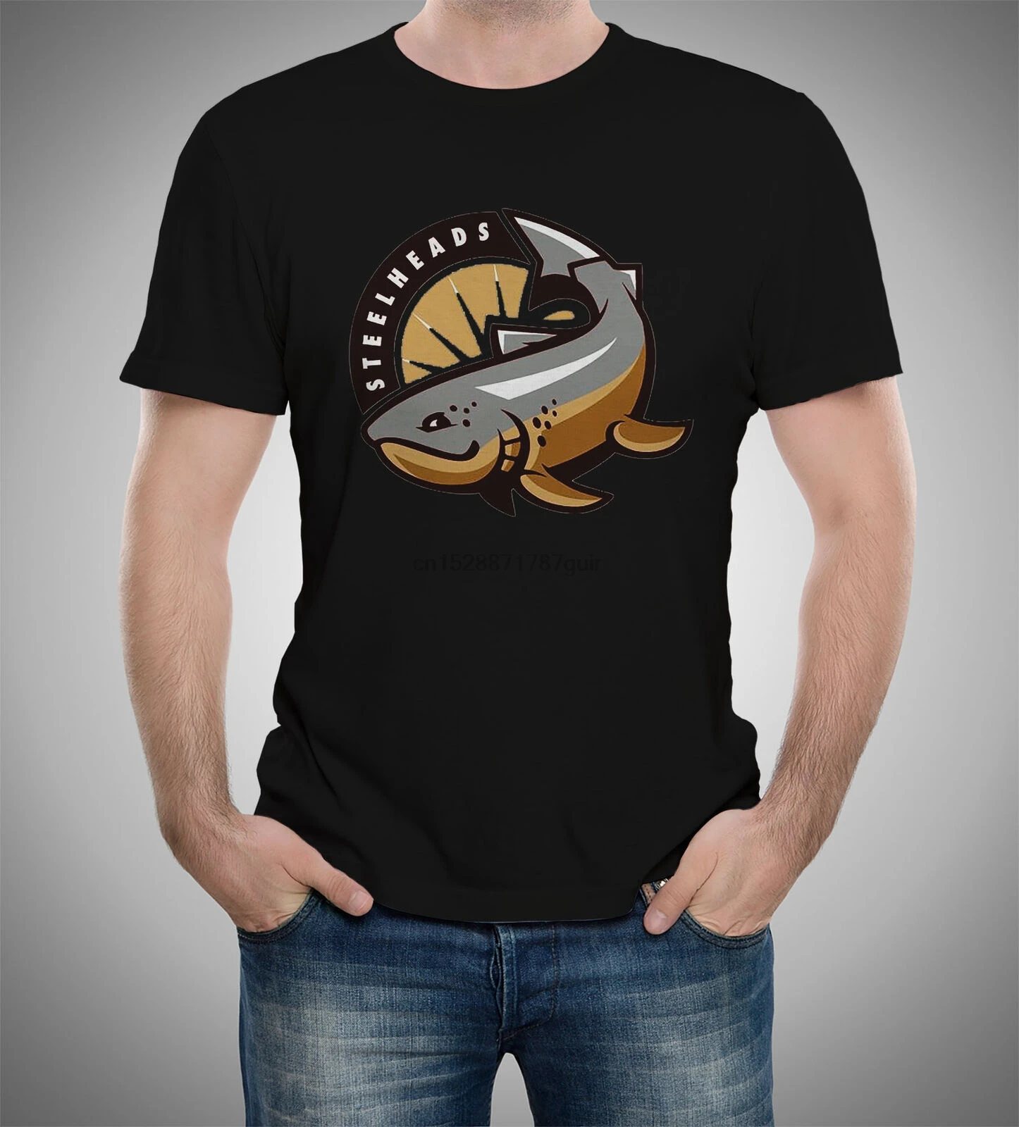 Steelhead trout Highshcool колледж Бейсбол талисман логотипы футболка S до 5XL | Мужская одежда