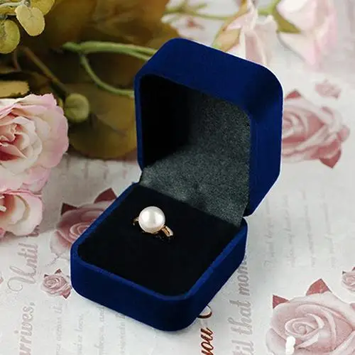 Простой роскошный бархатный Свадебный органайзер для помолвки украшений